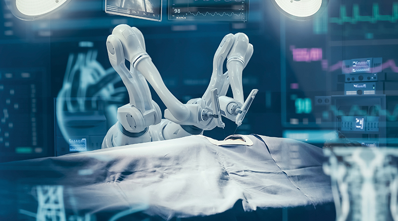 Bot in the white coat