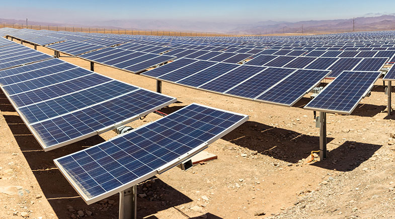 Waterless way of keeping solar panels dust-free